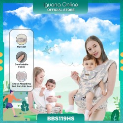 Iguana BBS119HS Multifunctional 3D Honeycomb Breathable Mesh Easy Carry Water Repellant Baby Carrier With Hip Seat