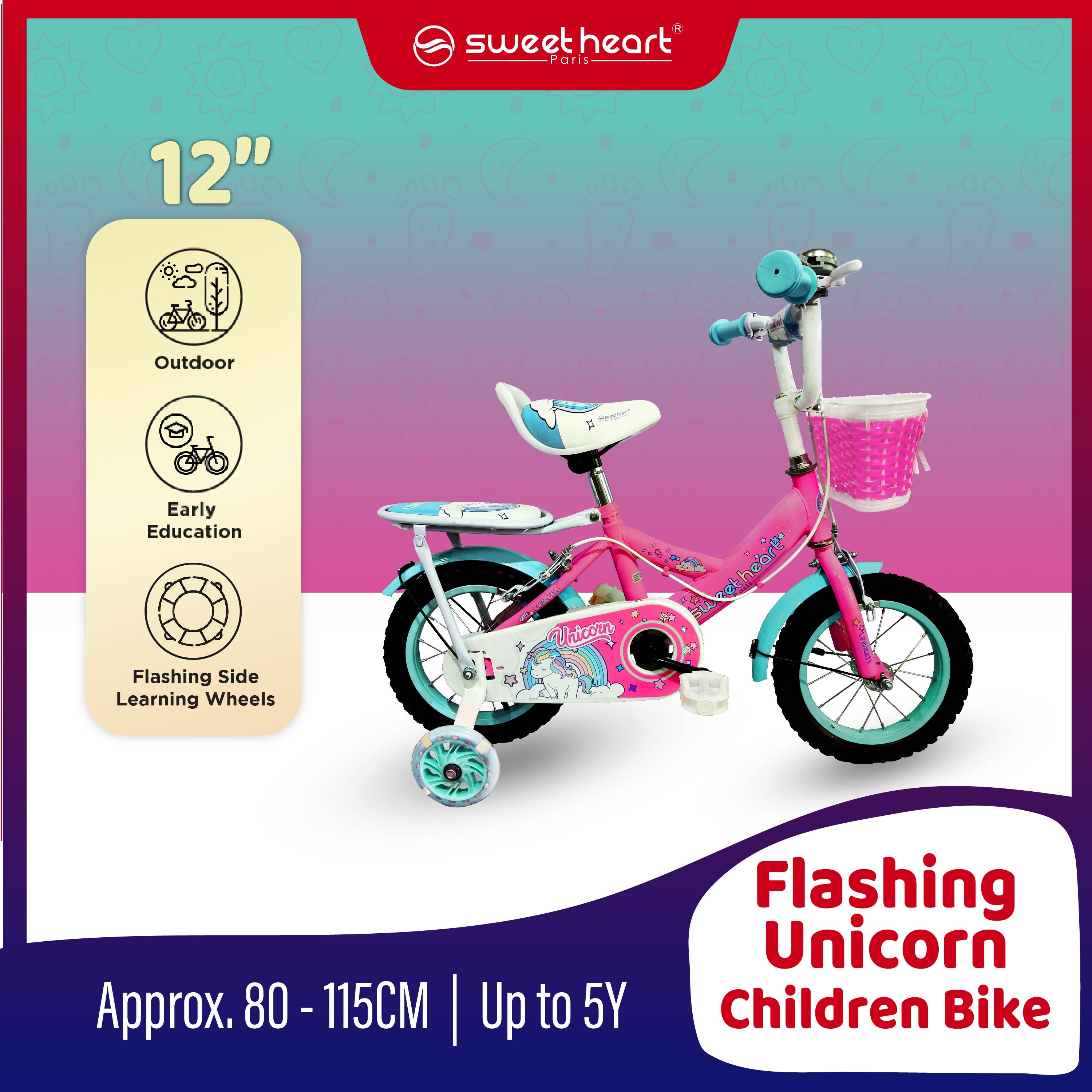 SENANG PASANG Sweet Heart Paris CB1201 UNICORN 12 Inches Children