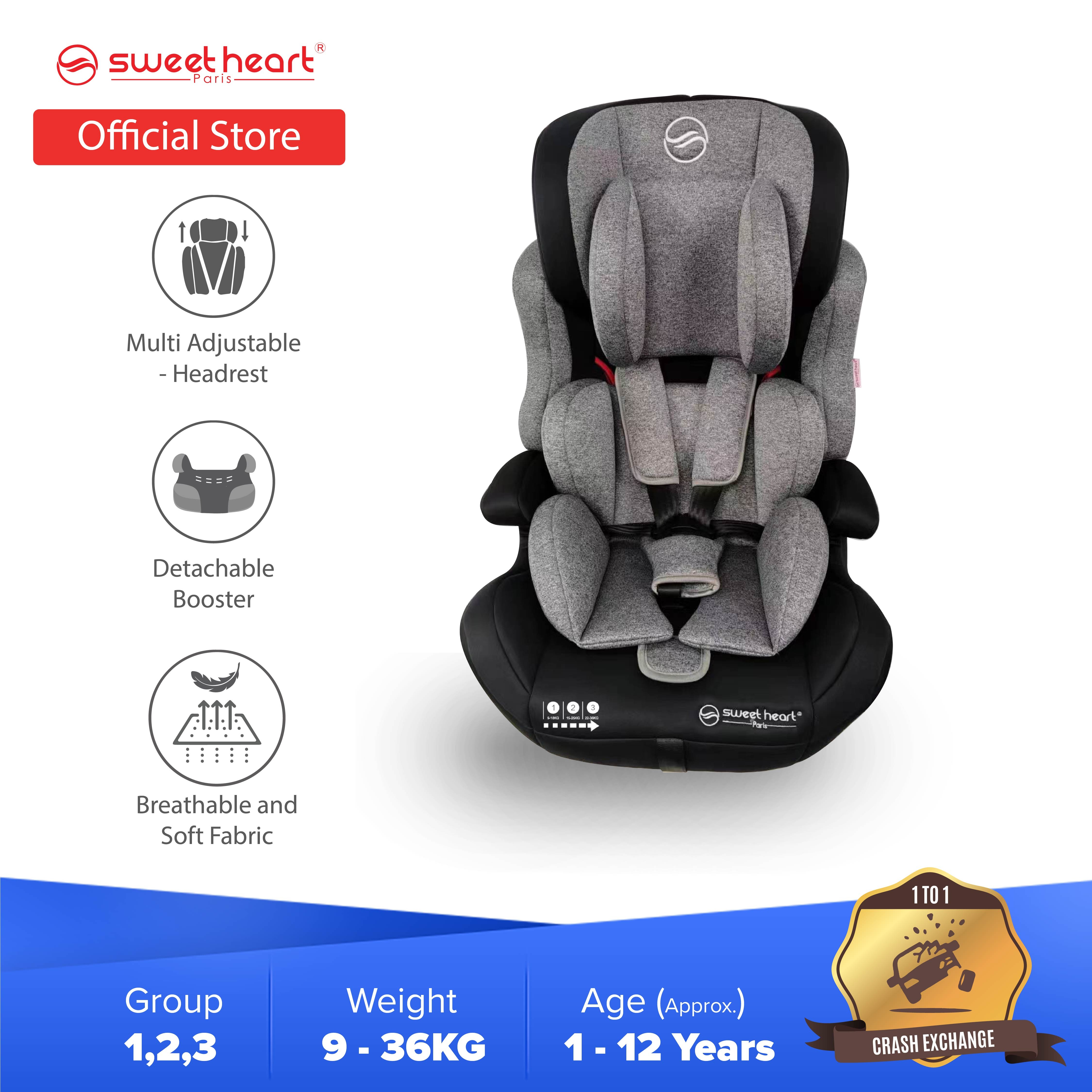 Car seat clearance with adjustable headrest