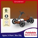 Sweet Heart Paris BCKT1 Foldable Electric Go Kart Battery Car With 5.9kg Lightweight Easy Carry Support - Black Khaki