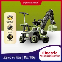 Sweet Heart Paris TLE219BC Electric Excavator Battery Car Full Function Digging Push Bar Control Support 100KG - Hunter Green