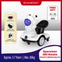 Sweet Heart Paris BBC22R SPACEMAN Electric 360 Rotate Balancing Battery Car With FREE Remote Control Support 60KG - White