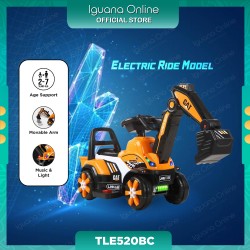 Iguana Children Electric Battery Excavator TLE520BC Ride On Construction Car with Music and Light Up To 6YO l 50KG - Orange