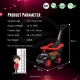 Sweet Heart Paris TL602W 3 In 1 Transform Musical And Light Ride On Tolocar With Guardrails Push Bar Support 1-6 Years - Black