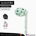 Suavinex BPA Free Oval Soother Pacifier Clip 0m+ (Teal Swallow)