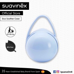 Suavinex BPA Free Duo Soother Pacifier Holder Box (Blue)