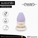 Suavinex Couture Collection BPA Free 150ml Wide Neck Baby Feeding Bottle with Round Teat (Light Purp