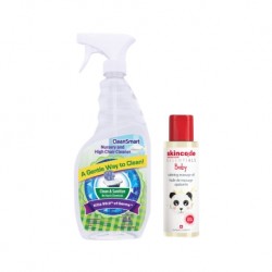 Cleansmart Disinfectant & Skincode Essentials Baby Calming Massage Oil (Value Package)