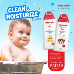 [Bundle Promotion] Skincode Baby Gentle Hair & Body Wash 200ml & Baby Moisturizing Daily Body Lotion 200ml