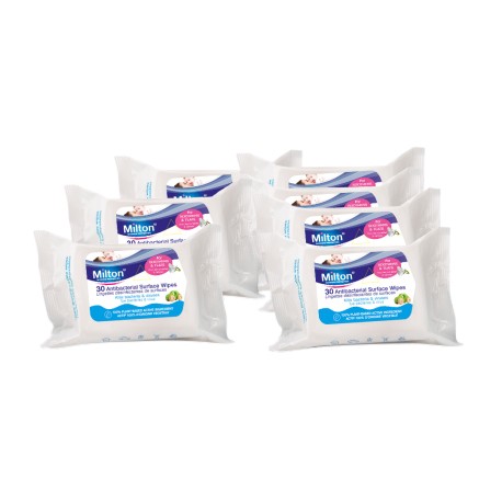 MILTON Antibacterial Surface Wipes (30 Wipes) - 7 Packs