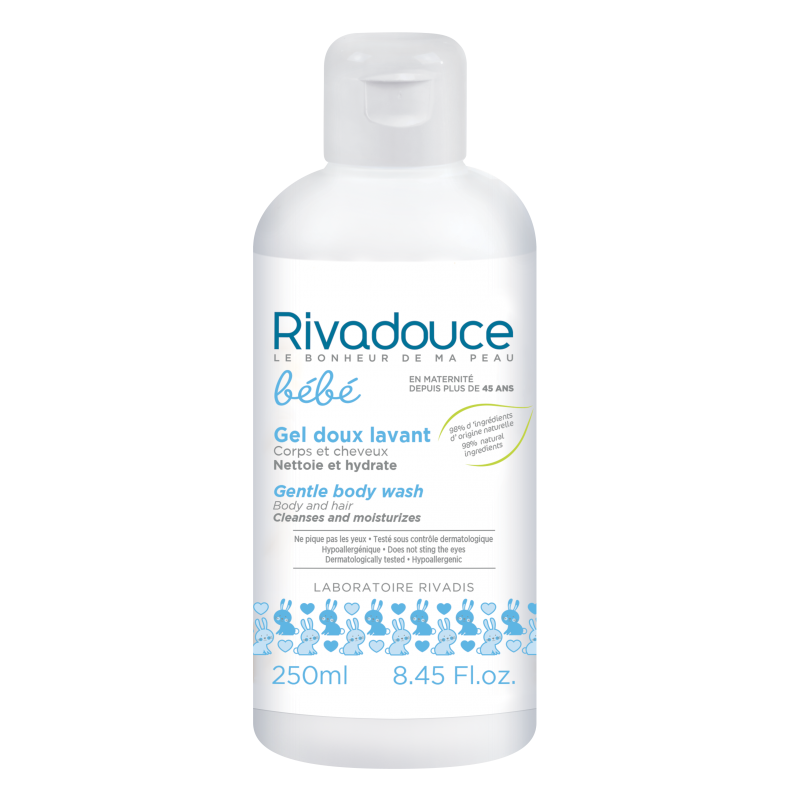 Rivadouce Bebe Gel Doux Lavant Gentle Body Wash 250ml Free Rivadouce Bebe Sachets Body Hair Care