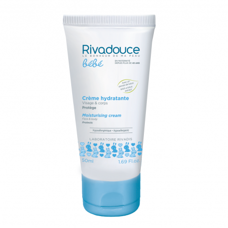 Rivadouce Bebe Crème Hydratante (Moisturizing Cream) - 50ml (+ Free Rivadouce Bebe Sachets) 