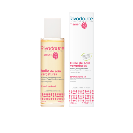 Rivadouce Maman Maternity Stretch Mark Oil - 100ml (+ Free Rivadouce Bebe Travel Pack)
