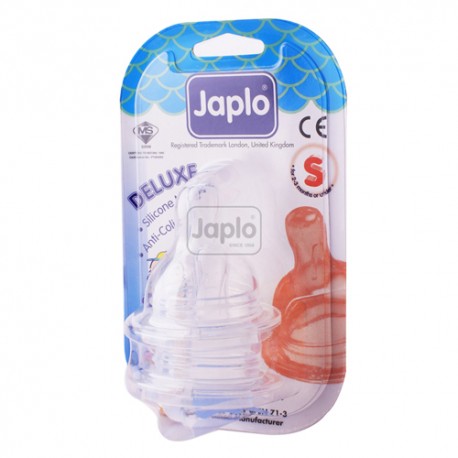 Japlo Deluxe Silicone Nipple - (2 Pcs / Blister Card)-S