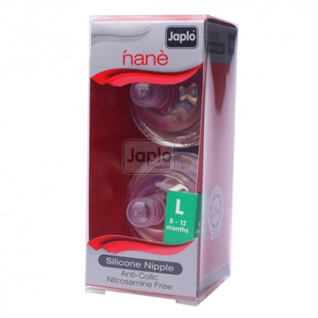 Japlo Nane Silicone Nipple - (2 Pcs / Display Box)-L