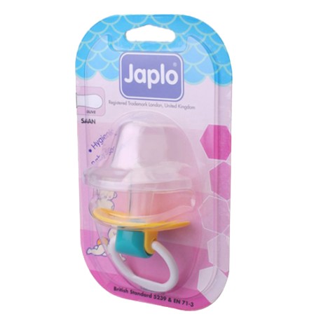 Japlo Saan Baby Soother - (With Cover) - Silicone Olive Teat