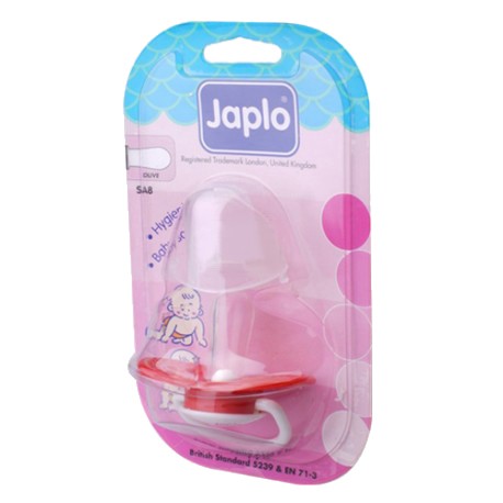 Japlo Sa8 Baby Soother - (With Cover) - Silicone Olive Teat