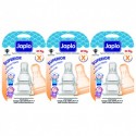 Japlo Superior Anti Colic Teat X-Cut - 3 pcs x 3 Blister Cards (3 Blister Cards in 1)