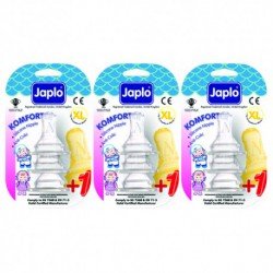 Japlo Komforter Anti Colic Teat XL  - 3 pcs x 3 Blister Cards (3 Blister Cards in 1)