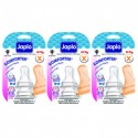 Japlo Komforter Anti Colic Teat X-Cut - 3 pcs x 3 Blister Cards (3 Blister Cards in 1)