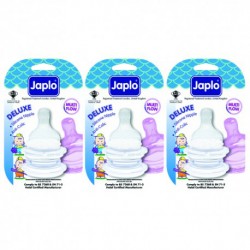 Japlo Deluxe Teat Multi Flow  - 2 pcs x 3 Blister Cards (3 Blister Cards in 1)