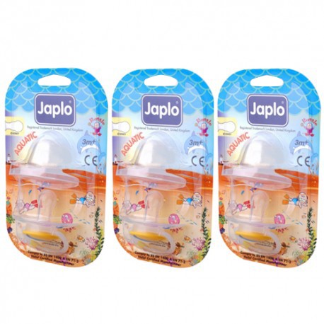 Japlo Aquatic Cherry Pacifier - 1 pcs x 3 Blister Cards (3 Blister Cards in 1)