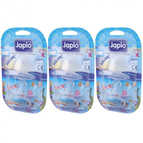Japlo Aquatic Orthodontic Pacifier  - 1 pcs x 3 Blister Cards (3 Blister Cards in 1)