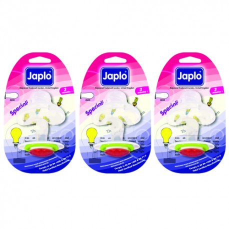 Japlo Specialist Men Olive Pacifier - 1 pcs x 3 Blister Cards (3 Blister Cards in 1)