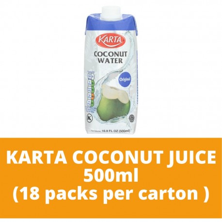 JG Karta Coconut Juice 500ml (18 packs per carton)