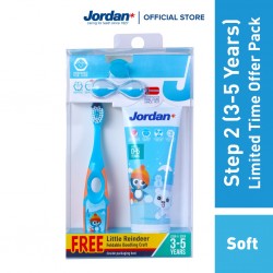 Jordan Step 2 Toothbrush + Tooth Paste (Limited Time Offer Pack)