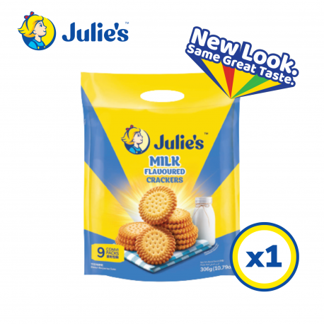 Julie's Milk Crackers 306g x 1 pack