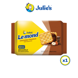 Julie's Le-mond Chocolate Hazelnut Puff Sandwich 180g x 1 pack