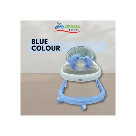 OTOMO Baby Walker with Music Tray and Height Can Be Adjustable Soft Cushion BH302-BLUE