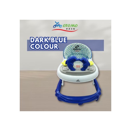 OTOMO Baby Walker with Music Tray and Height Can Be Adjustable Soft Cushion BH302-DARK BLUE