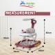 OTOMO Premium 3 in 1 Baby Walker with Music Rocking Function Premium Quality with Handle Sunshade for Indoor & Outdoor BH806-RED