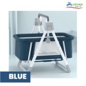 Otomo 3 in 1 Multi-functional Swing Electric Baby Bouncer Crib Sleeping Baby Cradle Crib Bluetooth Portable Swing BJJ918 BLUE