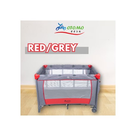 Otomo Baby Cot Portable Baby Bed Travel Cot Baby Crib Katil Bayi CB01A RED