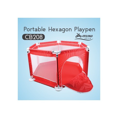 Otomo Children Hexagon Playtent Playard Playpen CB208 RED