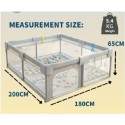 Otomo Baby Large Playpen Play Fence Play Pen Safety Playpen Children Safety Playpen Kids Playpen Yard Gate.KN280 GREY