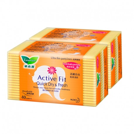 Laurier Pantyliner S Fruit Twin Pack (40s)