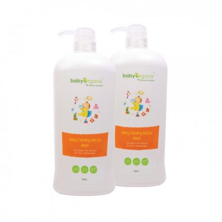 BabyOrganix Baby Feeding Bottle Wash - Twin Pack (800ml)