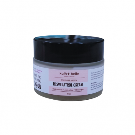 Kath + Belle Resveratrol Cream Rose Geranium 30gm