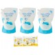 K-MOM Natural Baby Fabric Softener Refill 3 packs (1300ml) + Free 10pcs wet tissue 2 packs