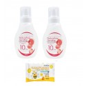 K-Mom Natural Pureness Feeding Bottle Cleanser 2pcs 500ml + Free 10pcs Wet Tissue 1 Packs