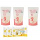 K-MOM Natural Pureness Feeding Bottle Cleanser Refill Pack (3 Packs) 500ml + Free 10pcs Wet Tissue 3 Packs