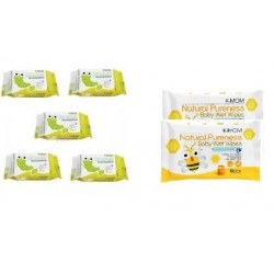 K-Mom Organic Baby Wipes 30s x 5 Packs + Free 10pcs Wet Tissue 2 Packs