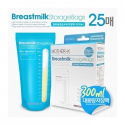 Mother-K Breastmilk Storage Bag 300ml (25 Pcs)
