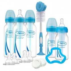 Dr Brown's PP Narrow-Neck OPTIONS Baby Bottle Gift Set (Blue)