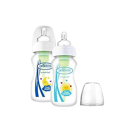 Dr Brown's PP Wide-Neck OPTIONS Baby Bottle - Good Morning 9oz/270ml (2pcs)