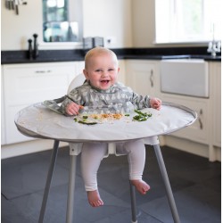Tidy Tot Bib & Tray Weaning Kit for Baby Led Weaning Feeding Mealtime (Dove Grey)